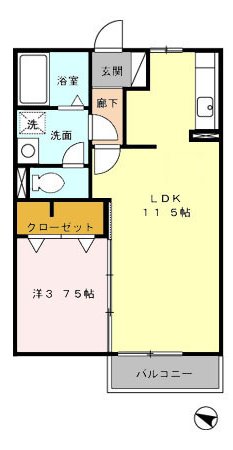 モナリエ西田の間取り