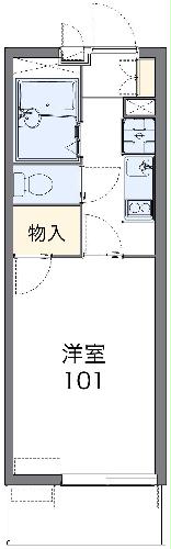 レオパレスアベニール Ⅱの間取り