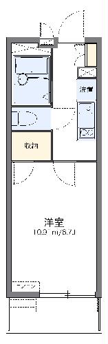 レオパレス浜木綿の間取り