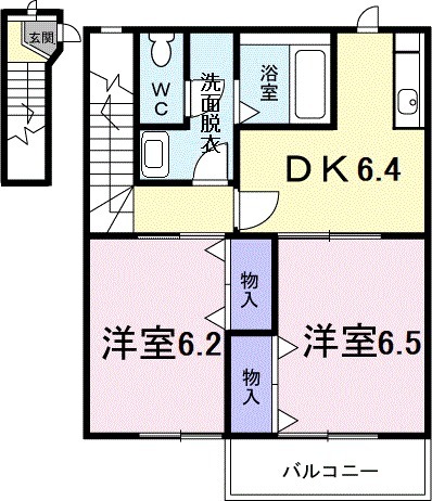ビラ・デルリコ Bの間取り