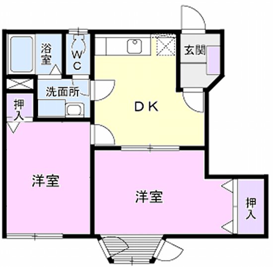 かあさけやき Aの間取り