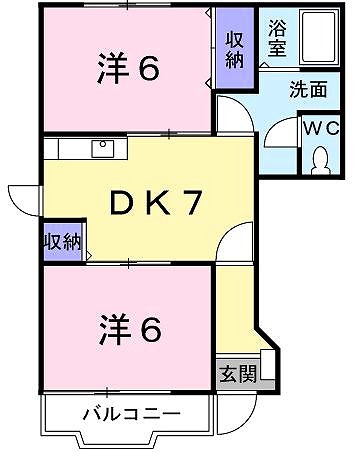 ハーモニーAの間取り