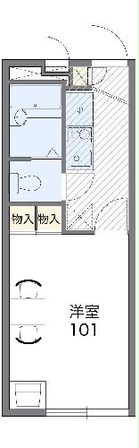 レオパレスフェニックス・109号室の間取り