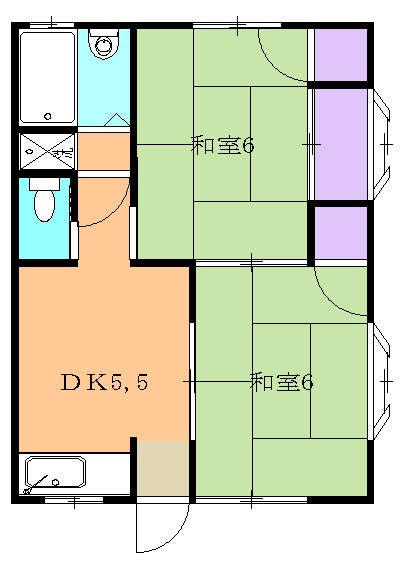 コウサンハイツⅠ富士見台の間取り