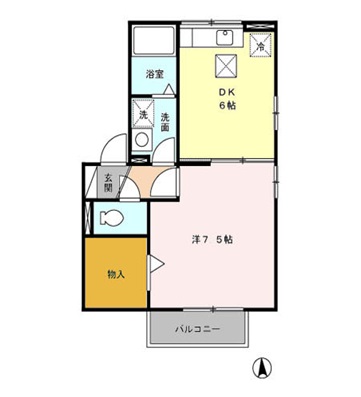リビングタウン小鹿A棟の間取り