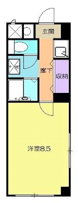 駒形通の完工年月(1991年7月)築の賃貸マンションの間取り