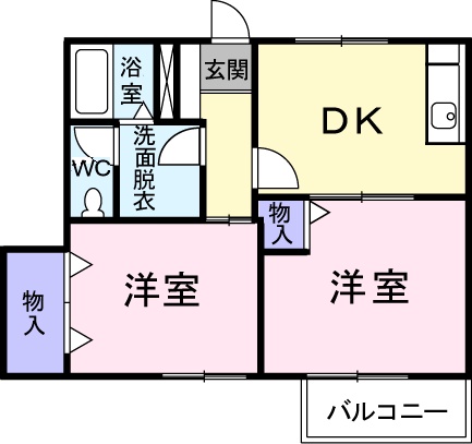 パークサイドおおやAの間取り