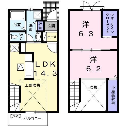 アルソーレ　Ｂの間取り