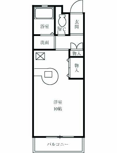 馬渕の完工年月(1995年3月)築の賃貸マンションの間取り
