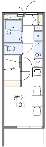 レオパレス中吉田Uの間取り