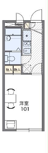 レオパレスターナーⅡ・114号室の間取り