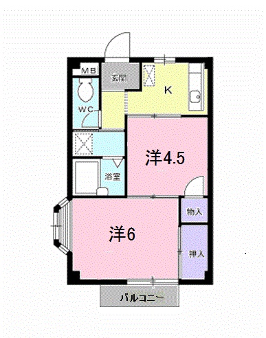 エルディム松本の間取り
