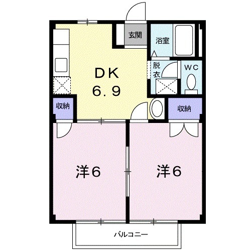 ビューラ小松原の間取り