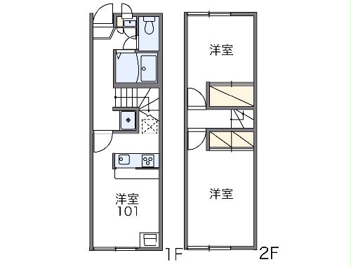 レオパレス長尾の間取り