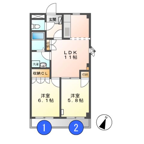 ロジュモ(LOGEMENT)の間取り