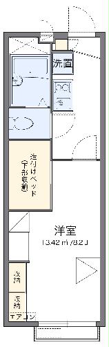 レオパレス大谷静岡大学前Ⅱの間取り