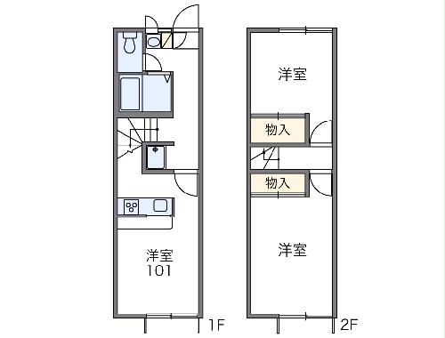 レオパレスフレアももぞのの間取り
