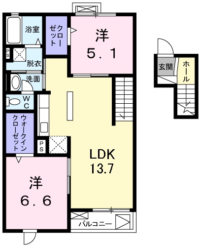 クレール青葉台の間取り