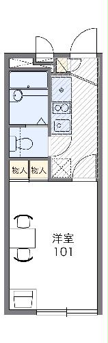 レオパレスサンセットヒル・103号室の間取り