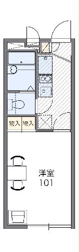 レオパレス幸・101号室の間取り