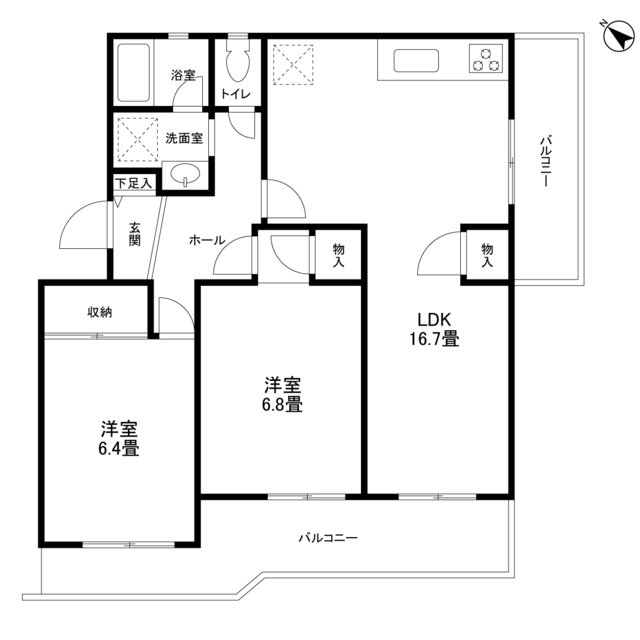 アドリーム新百合ヶ丘A棟の間取り