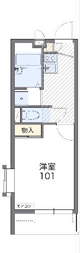 レオパレスホワイトヒルズⅡの間取り
