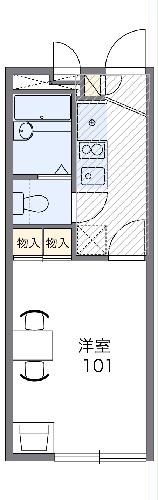 レオパレスエーゼⅢ・204号室の間取り