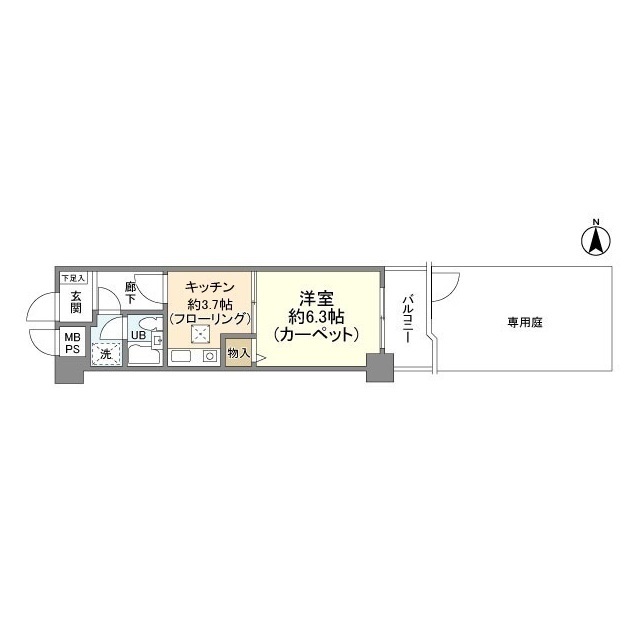 ライオンズマンション武蔵新城第２の間取り