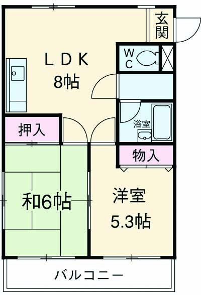 コーポ鈴蘭の間取り