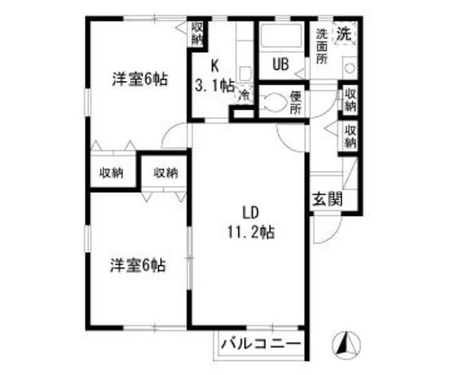 サン・エール文蔵の間取り