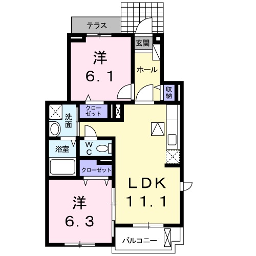 シエル プレーヌの間取り