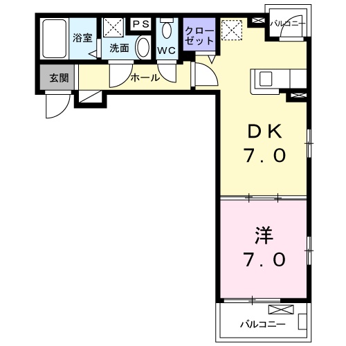 クラール北戸田の間取り