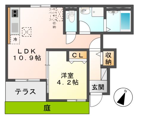 Casa delle rose (カーサ デルレ ローゼ)の間取り