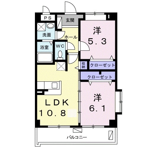 グランデ大石Ⅱの間取り