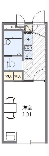 レオパレス嵐山Ⅱ・105号室の間取り