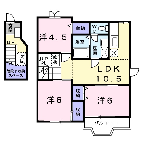 カルムメゾン姫子Ｂの間取り