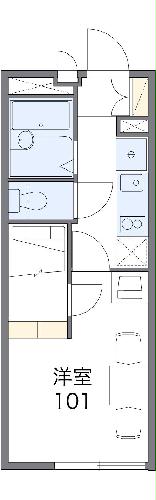 レオパレスコーポ西新道バザールの間取り