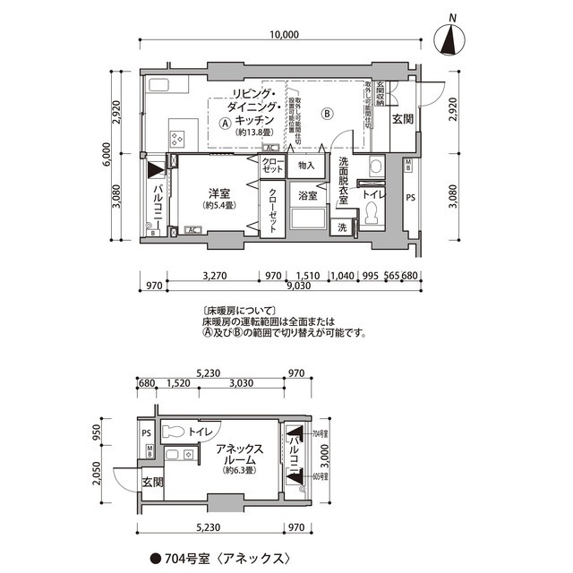 東雲キャナルコートＣＯＤＡＮ１２号棟・0704号室の間取り