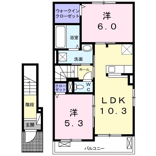 グランド ソレイユ新栄Bの間取り
