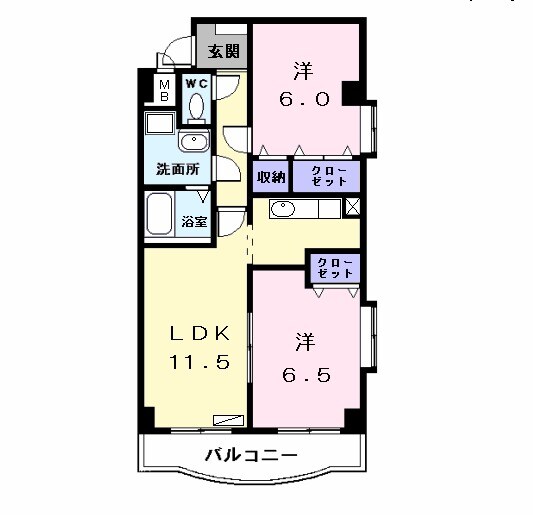 ラヴィアンローズBの間取り