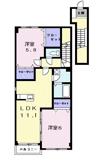 コートハイム浅井Bの間取り