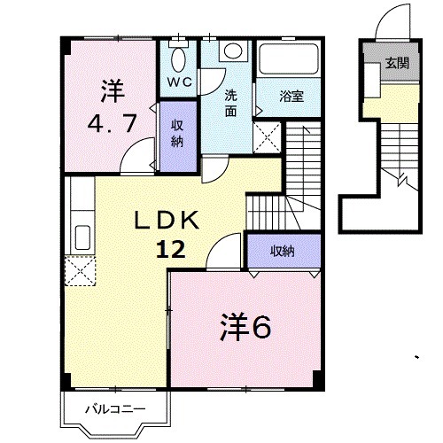 サン パティオBの間取り