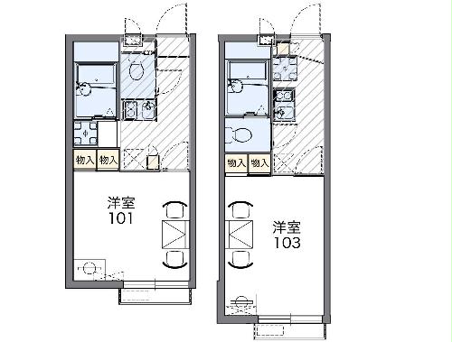 レオパレスコーポ丸喜の間取り