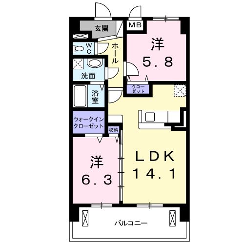 ビジュ桜森の間取り