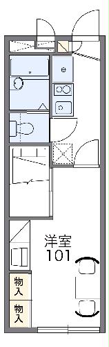レオパレス片岸・204号室の間取り