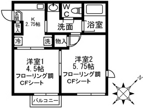 フラッツ金森の間取り