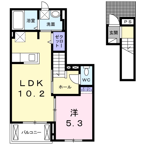02030号室の間取り