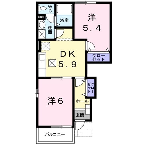 アヴニール・01010号室の間取り