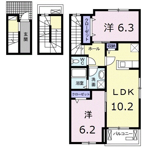 アルコバレーニⅢの間取り