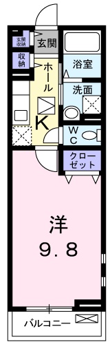 ボヌール・Bの間取り